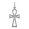 14K White Gold Ankh Charm Pendant Religious Jewelry 27mm x 12mm